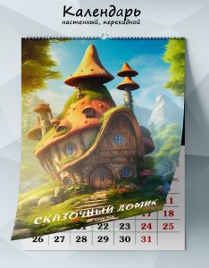 Календарь настенный, перекидной Сказочный домик на 2026 год