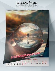 Календарь настенный, перекидной Стеклянный шар на 2026 год