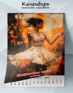 Календарь настенный, перекидной Искусство танца на 2026 год