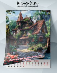 Календарь настенный, перекидной Идеи на тему По улицам Средневековья на 2026 год