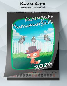 Календарь настенный, перекидной Календарь-милиминдарь на 2026 год