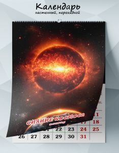 Календарь настенный, перекидной Сияние космоса на 2026 год