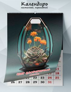 Календарь настенный, перекидной Мир флорариумов на 2026 год