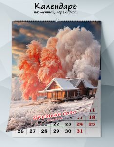 Календарь настенный, перекидной Времена года на 2026 год