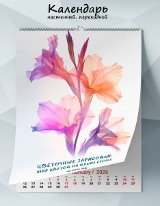 Календарь настенный, перекидной Цветочные зарисовки. Мир цветов на ваших стенах на 2026 год