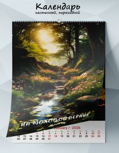 Календарь настенный, перекидной На моховой перине на 2026 год