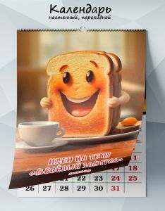 Календарь настенный, перекидной Идеи на тему Веселый завтрак на 2026 год