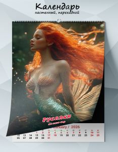 Календарь настенный, перекидной Русалки на 2026 год