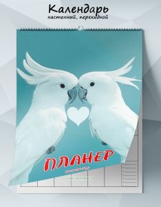 Календарь-планер настенный, перекидной Птички на 2026 год