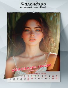 Календарь настенный, перекидной Календарь грации на 2026 год