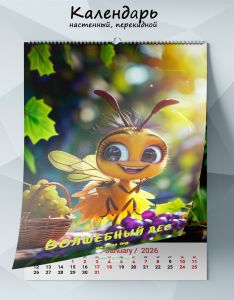 Календарь настенный, перекидной Волшебный лес на 2026 год