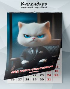 Календарь настенный, перекидной Как стать счастливым на 2026 год