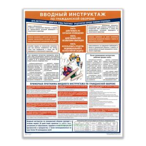 Плакат Вводный инструктаж по гражданской обороне