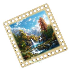 Донышки для вязания, заготовки для рукоделия, дно корзин, 14,8 х 14,8 см, квадрат, 9 мм, водопад