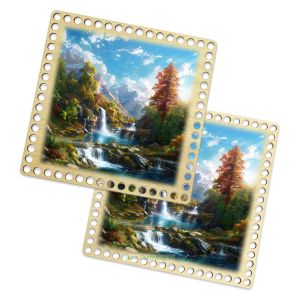 Донышки для вязания, заготовки для рукоделия, дно корзин, 19,8 х 19,8 см, квадрат, водопад