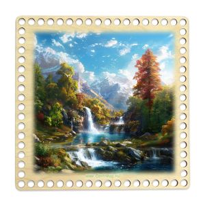 Донышки для вязания, заготовки для рукоделия, дно корзин, 19,8 х 19,8 см, квадрат, 8 мм, водопад