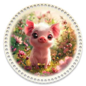Донышки для вязания, заготовки для рукоделия, дно корзин, 24,8 см, круги, 8 мм, хрюша
