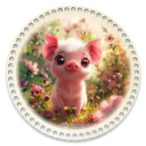 Донышки для вязания, заготовки для рукоделия, дно корзин, 24,8 см, круги, 9 мм, хрюша