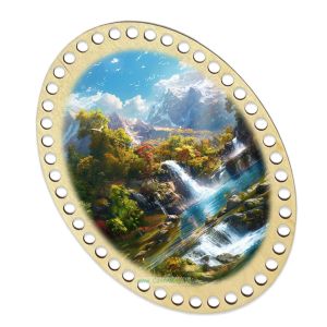 Донышки для вязания, заготовки для рукоделия, дно корзин, 19,8 х 14,8 см, овальные, 8 мм, водопад