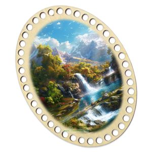 Донышки для вязания, заготовки для рукоделия, дно корзин, 19,8 х 14,8 см, овальные, 9 мм, водопад
