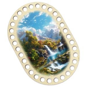 Донышки для вязания, заготовки для рукоделия, дно корзин, 14,8 х 9,8 см, прямоугольник с округлыми краями, 8 мм, водопад