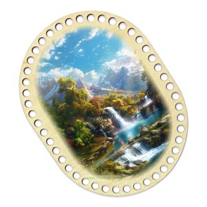 Донышки для вязания, заготовки для рукоделия, дно корзин, 19,8 х 14,8 см, прямоугольник с округлыми краями, 8 мм, водопад