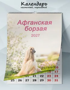 Календарь настенный, перекидной Афганская борзая на 2027 год