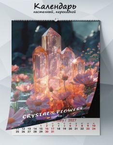 Календарь настенный, перекидной Crystal&Flowers на 2027 год