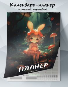 Календарь-планер настенный, перекидной Заячья история на 2027 год