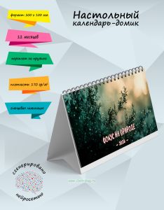 Настольный календарь-домик Фокус на природе на 2026 года