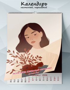 Календарь настенный, перекидной Эстетика женской гармонии на 2026 год