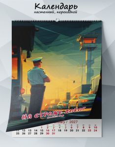 Календарь настенный, перекидной На страже дорог на 2027 год