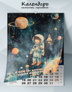 Календарь настенный, перекидной А кем ты хочешь стать, когда вырастешь?.. на 2026 год