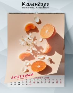 Календарь настенный, перекидной Эстетика на 2026 год