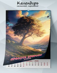 Календарь настенный, перекидной Красота природы на 2026 год