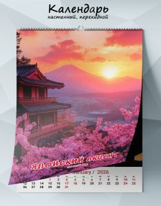 Календарь настенный, перекидной Японский акцент на 2026 год