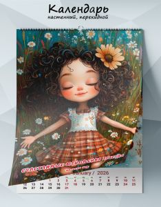 Календарь настенный, перекидной Счастливые мгновения детства на 2026 год