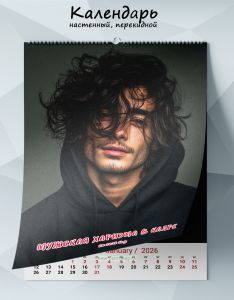Календарь настенный, перекидной Мужская харизма в кадре на 2026 год