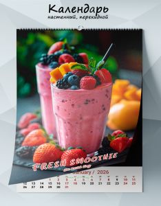 Календарь настенный, перекидной Fresh smoothie на 2026 год