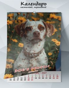 Календарь настенный, перекидной Dogs profile на 2027 год
