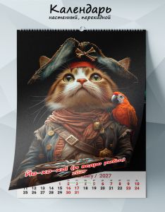 Календарь настенный, перекидной Йо-хо-хо! (и ведро рыбки) на 2027 год