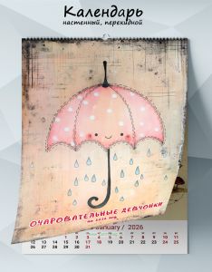 Календарь настенный, перекидной Очаровательные девчонки на 2026 год