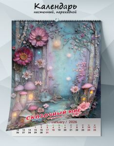 Календарь настенный, перекидной Сказочный мир на 2026 год