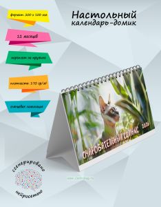 Настольный календарь-домик Очаровательный сфинкс на 2026 год