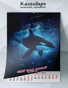 Календарь настенный, перекидной Мир под водой на 2027 год