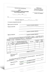 Акт о выделении документов к уничтожению