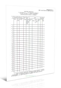 Натурная ведомость (МПС - к ф. ГУ-28 и ГУ-31, МРФ - ф. ГУ-19)