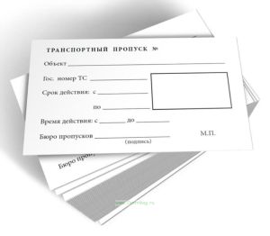 Транспортный пропуск