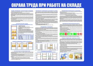 Плакат Охрана труда при работе на складе