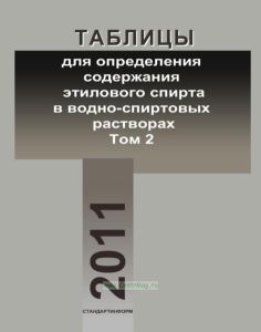 Таблицы для определения содержания этилового спирта в водно-спиртовых растворах. Том 2